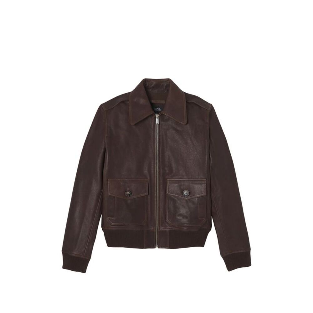 A.P.C. Brown Jackets - Leather Jackets Women